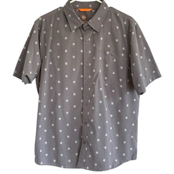 Mountain & Isles Mens Arrow Gray Button Down Shirt Size Medium - Picture 2 of 8
